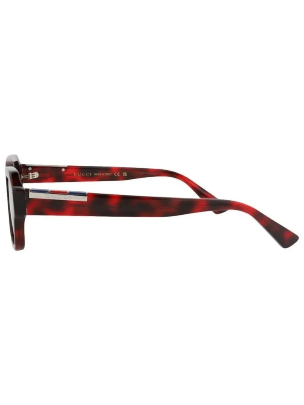 New Gucci Mens Square/Rectangle Havana Havana Grey Fashion Designer Sunglasses
